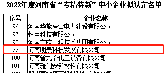 俄罗斯专享会294官网 - 俄罗斯专享会网站登录科技入选2022年度河南省“专精特新”中小企业